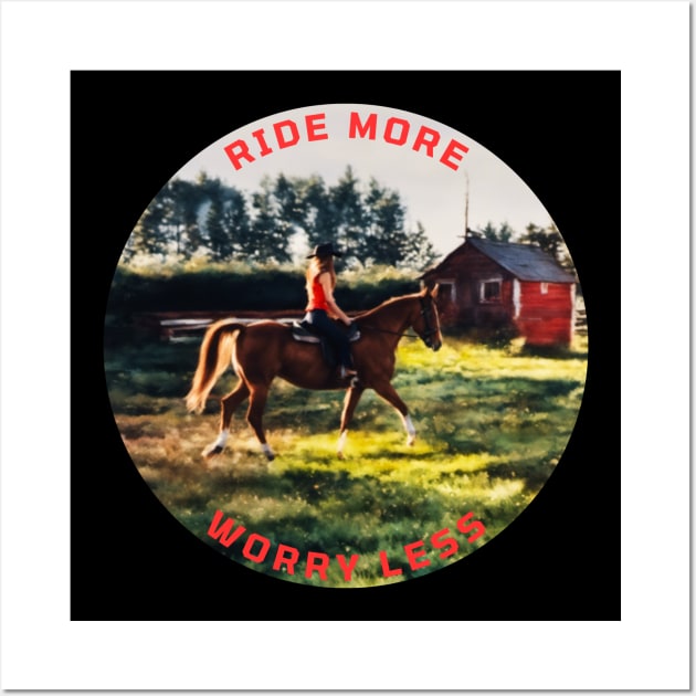 Ride More Worry Less Wall Art by Desert Horse Boutique